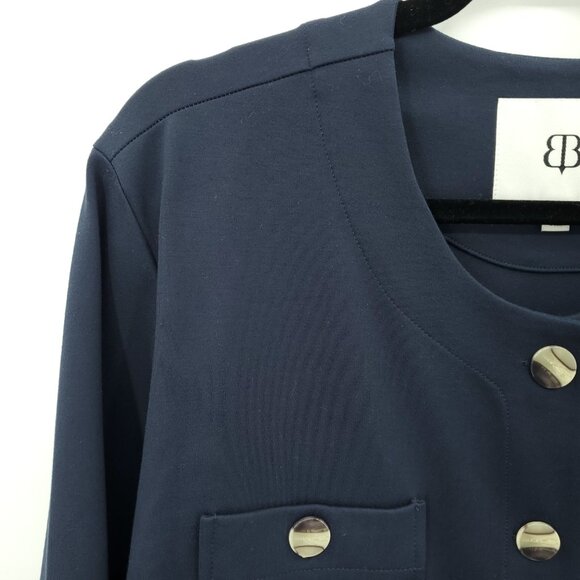 Betabrand Collarless Ponte Button Front Blazer/Jacket XL Navy Blue - Picture 7 of 16
